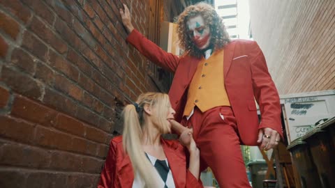 布莱克·布洛瑟姆扮演的哈莉·奎茵被小丑狠狠地操了——小丑色情角色扮演模仿秀 1080p