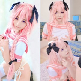 FC2 PPV  4901017 『本物コスプレイヤー/個撮』Fate/Apocryphaのアストルフォが桃色セーラー服で潜入開始❣童顔巨乳Eカップ♡小さな膣穴に巨根チンポを捻じ込み種付け寝バックプレスで何度もイキまくっちゃうド淫乱級